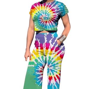 Tie dye Wide Leg 2pc Set size 3XL